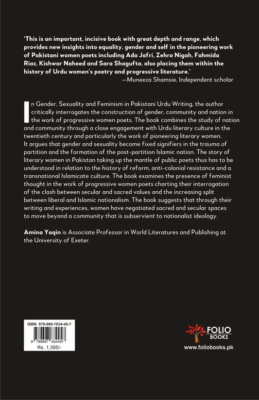 GENDER, SEXUALITY AND FEMINISM IN PAKISTANI URDU WRITING
BY AMINA YAQIN | fol