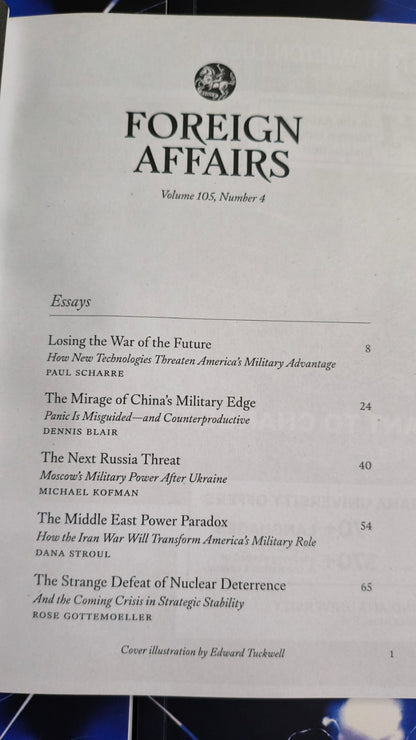 Foreign Affairs Magazines July / August 2026