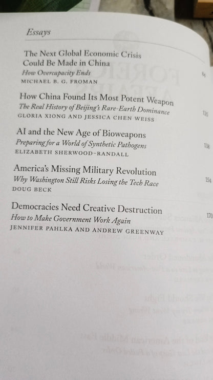 Foreign Affairs Magazines September / October 2026